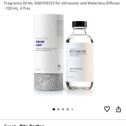 Ritz-Carlton Scent Oil 120ml – Brand New