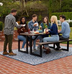 Lifetime Commercial 6 ft Folding Picnic Table with Bench Seating