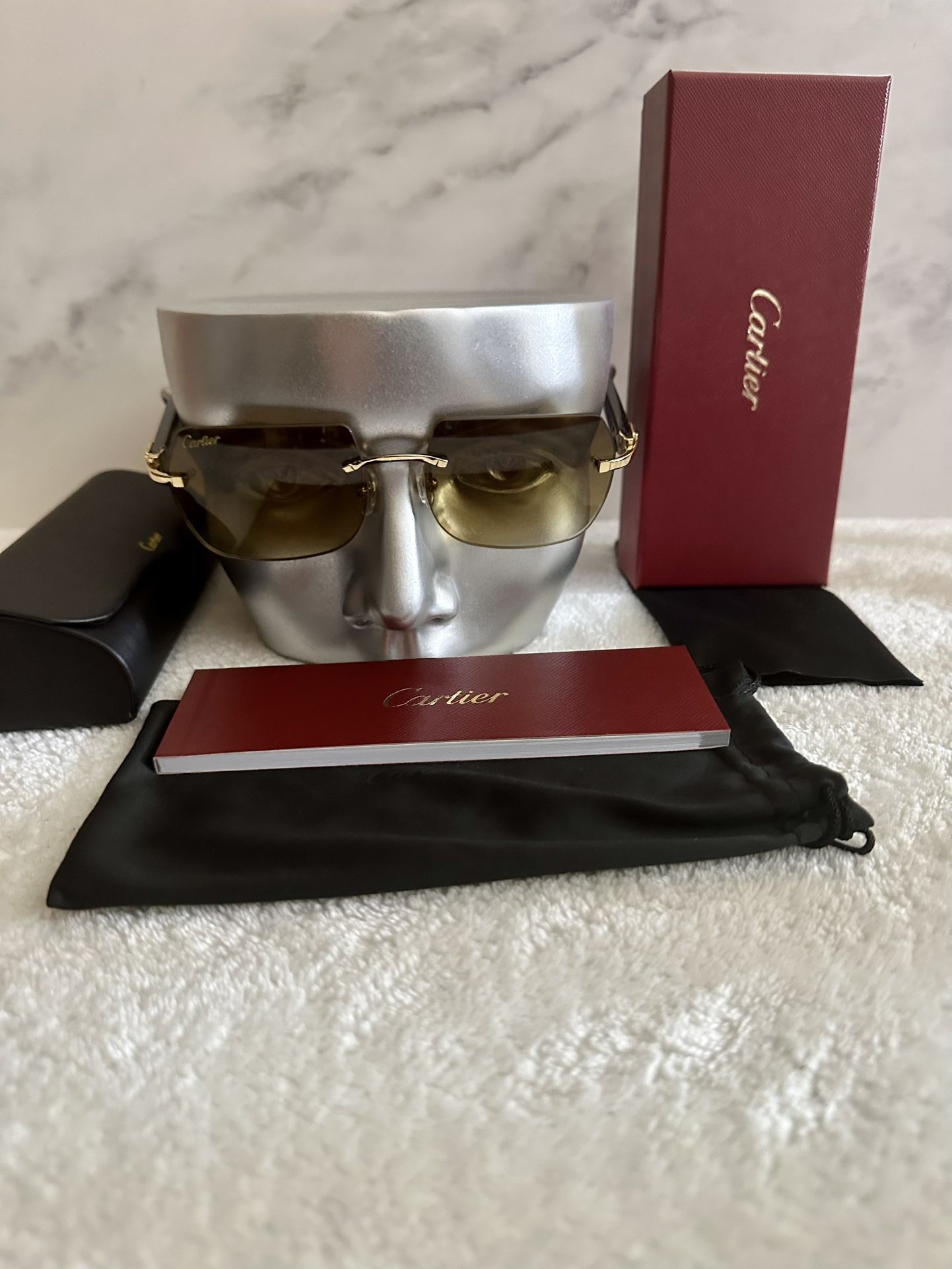 Cartier Buffalo Glasses Brown Tint