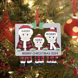 DIY DIY personalized customized family of 2, 3, 4, 5, 6 Christmas ornament