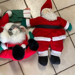 Three Christmas stuffed toys