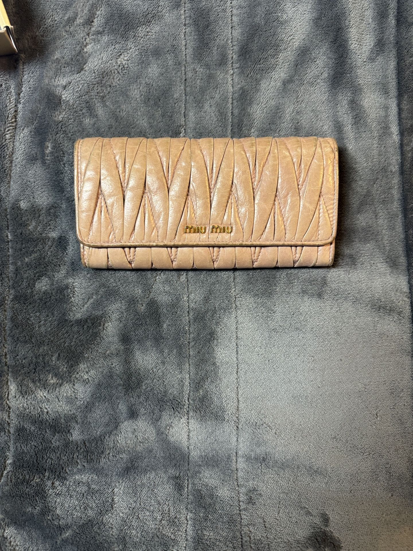 Authentic Leather MiuMiu.  Beige