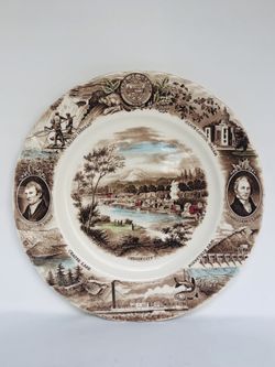 Vintage Johnson Bros Oregon Lewis & Clark Souvenir Plate