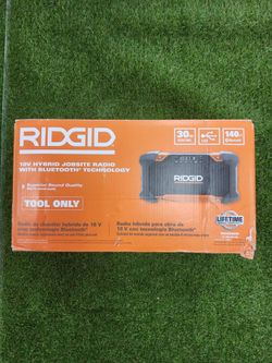 RIDGID 18V Hybrid Jobsite Radio with Bluetooth