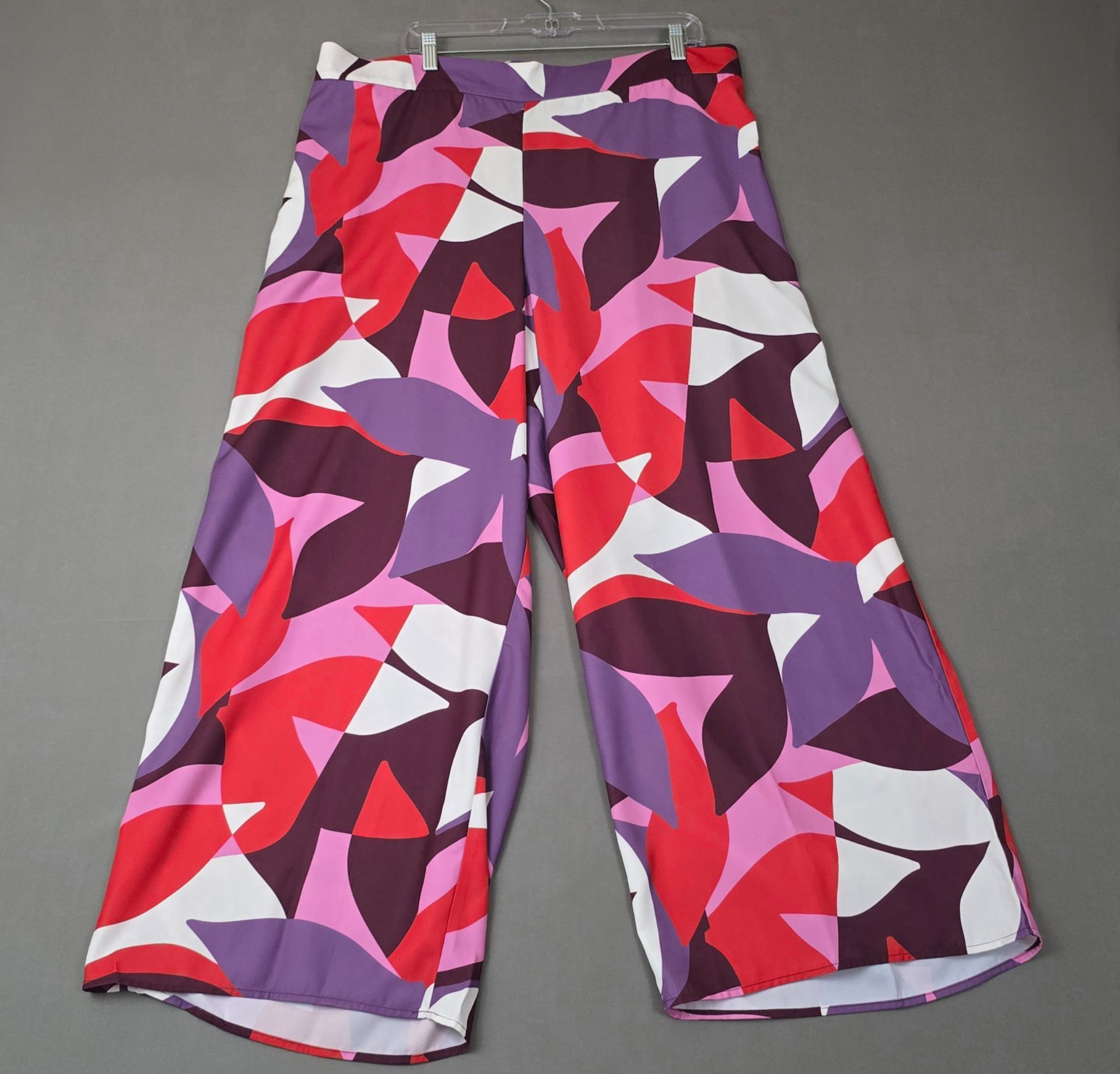 ELOQUII Abstract Print Wide Leg Pants Women’s Plus 18 Pull On High Rise NWT