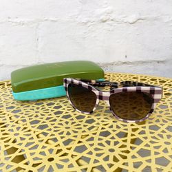 Kate Spade - Hello Sunshine | Aisha Checkered Sunglasses - New with Case & Cleaning Cloth