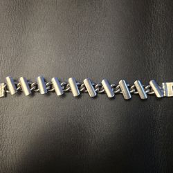 Vintage Stainless Steel 7"  Long  Bracelet
