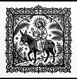 Religious Jesus Palm Sunday Laser Cut Wall Art