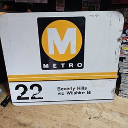 Vintage Metro Bus Sign