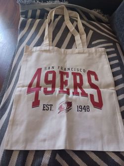 San Francisco 49ers Canvas Tote Bag
( Bag Size in Last Picture )