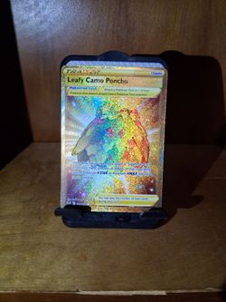 Pokémon TCG Leafy Camo Poncho,power tablet, Hero's medal gold cards