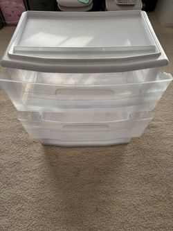 Clear 3 Drawer Storage 