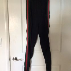 Green And Red Striped Joggers 
