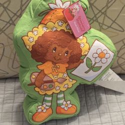 Strawberry Shortcake Orange Blossom Figure Pillow Soft Cushy Vibrant Colors 7.5