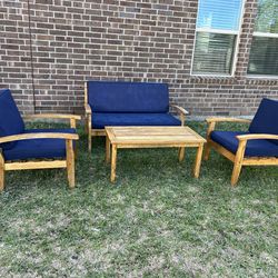 WOOD OUTDOOR PATIO SET