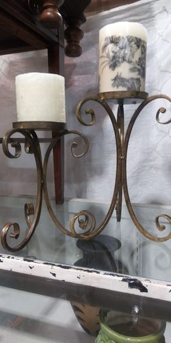 4 pieces candle stand candle set iron stand