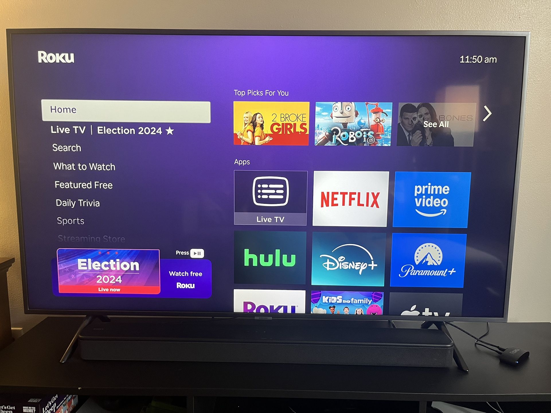 Tv and Sound Bar