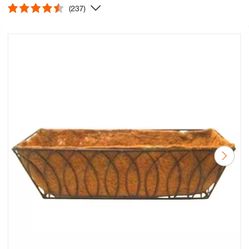 Pride Garden Products 24 in. Devon Window/Deck Planter with AquaSav Coconut Liner Plastic (2 For The Price Of One) 