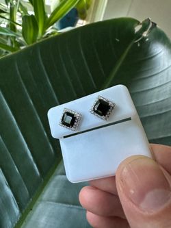 Black Onyx sterling silver earrings
