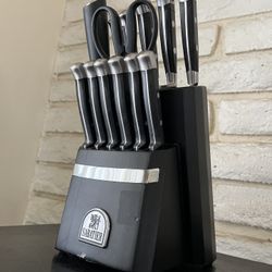 Sabatier Knife Set w/ Block – Complete Kitchen Set – Sharp & Ready 