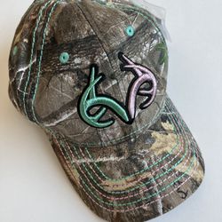 Realtree RT Edge Pink/Green Camo Cap Hat Visor for Women