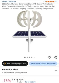 600w Wind turbine NEW