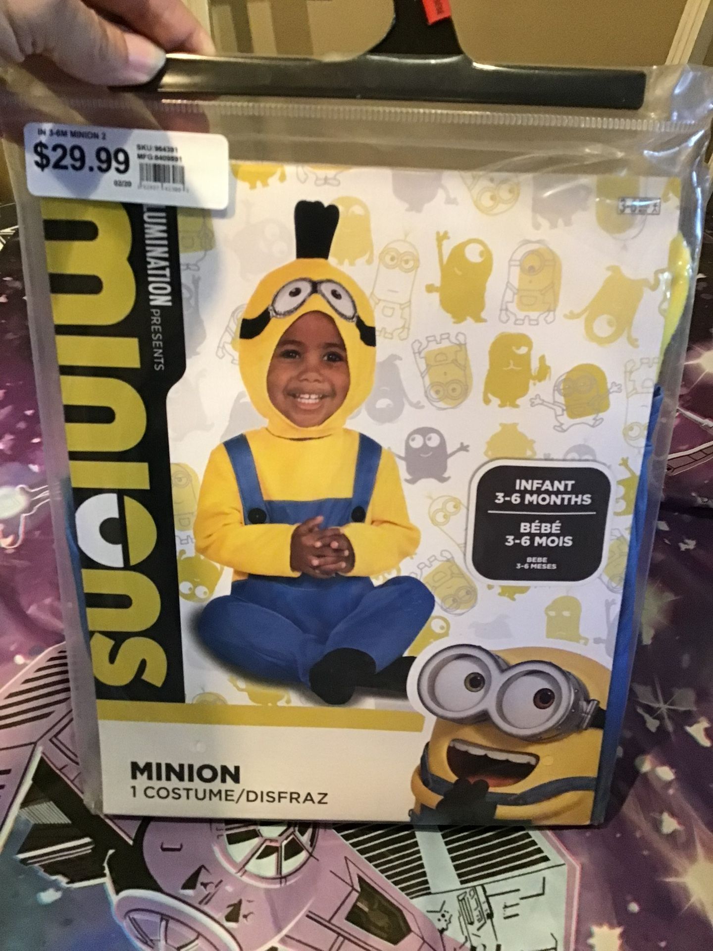 Universal Studios Minions Infant Costume Size 3-6 Months -NEW