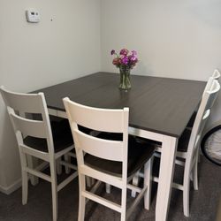 6 Piece High Extendable Dining Table Set w/ Storage Bench (Bob’s Furniture)