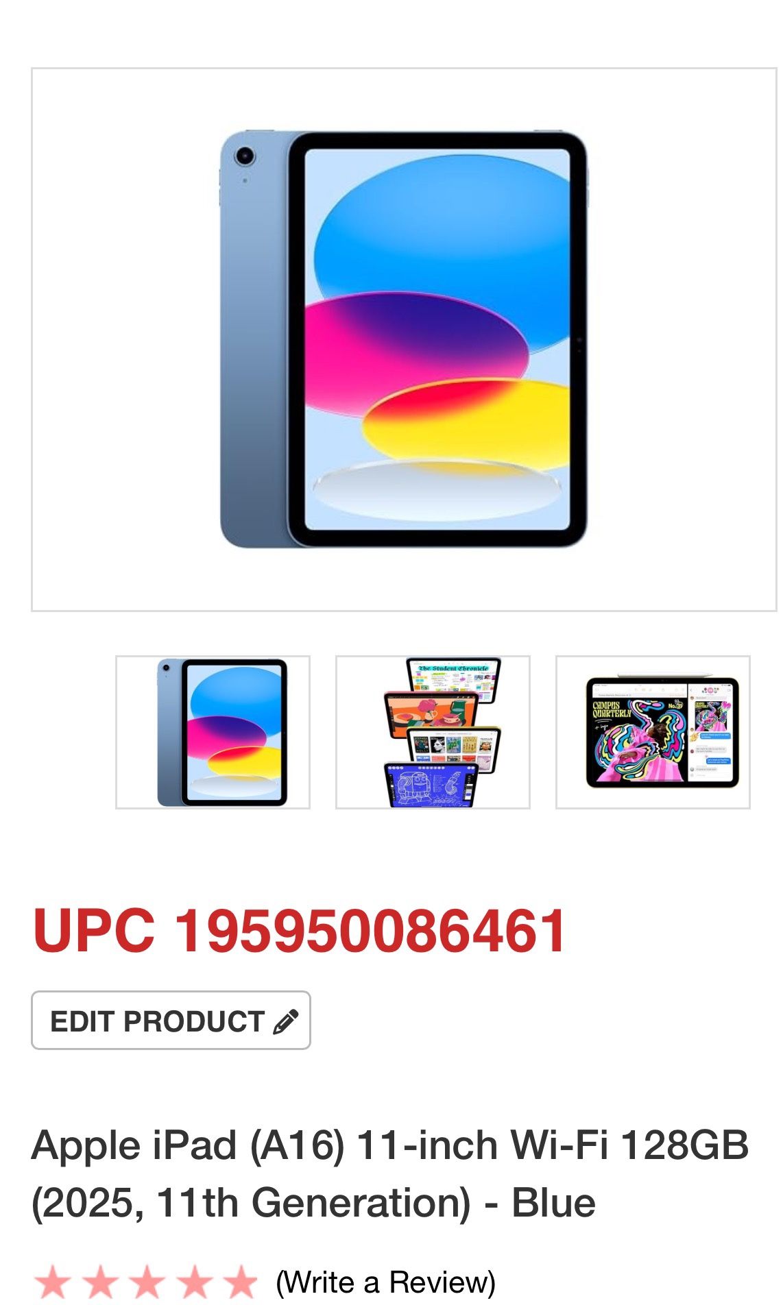 Apple Ipad (A16) 11in. Wi-fi 128GB