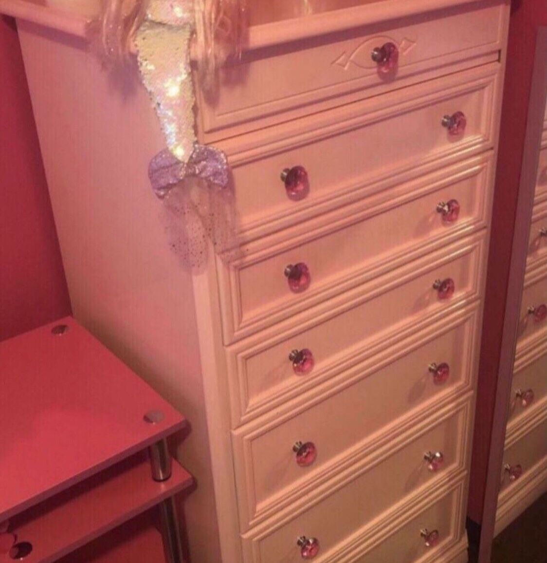 $1500 worth Barbie Pink Precious Hickory Wood Drawers Dresser Forget Ikea Closet Organizer Italy