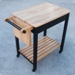 BEAUTIFUL "NEW" CUSTOM MADE HANDCRAFTED FOOD/BAR CART