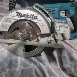 Makita 18V X2 LXT 5.0Ah Lithium-Ion (36V) Brushless Cordless Rear Handle 7-1/4 in. Circular Saw 