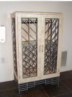 Vintage Wine Cabinet Natural Stone
