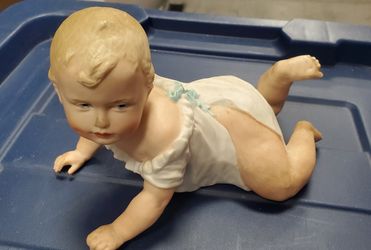Vintage German Crawling Baby Figurine