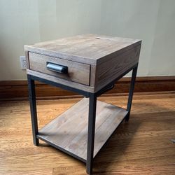 Charging Chairside End Table
