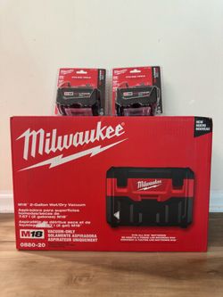 M18 18-Volt 2 Gal. Lithium-Ion Cordless Wet/Dry Vacuum with (2) M18 5.0 Ah Battery - NEW - $380
