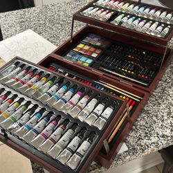Wooden Briefcase! Acrylic Paint Set - Hobby Lobby
