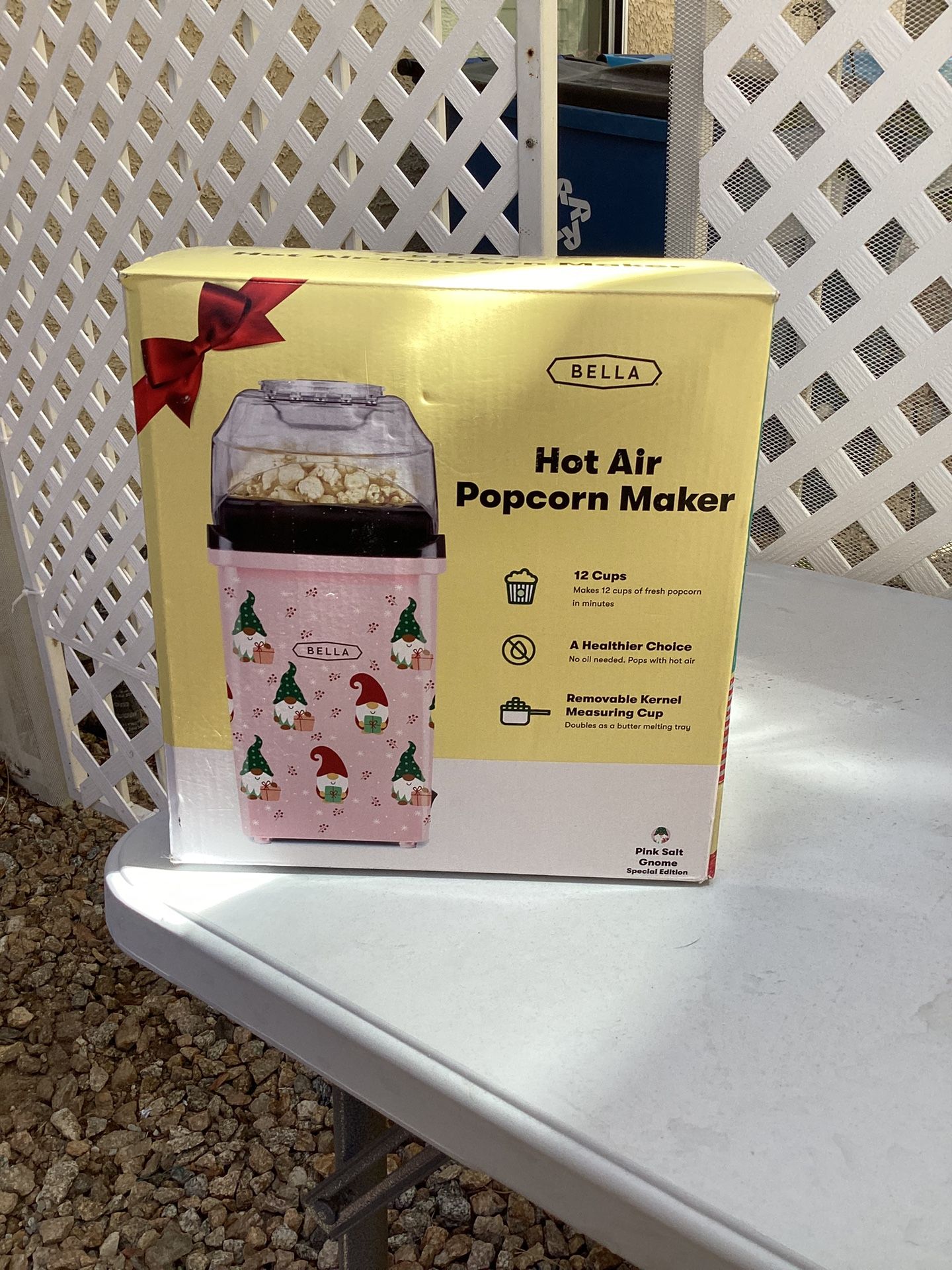 Bella Retro Black 1500-Watt Hot-Air Popcorn NEW