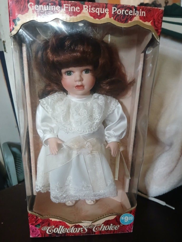 Collectors Choice Genuine Fine Bisque Porcelain Limited Edition Doll ~ 13" Tall