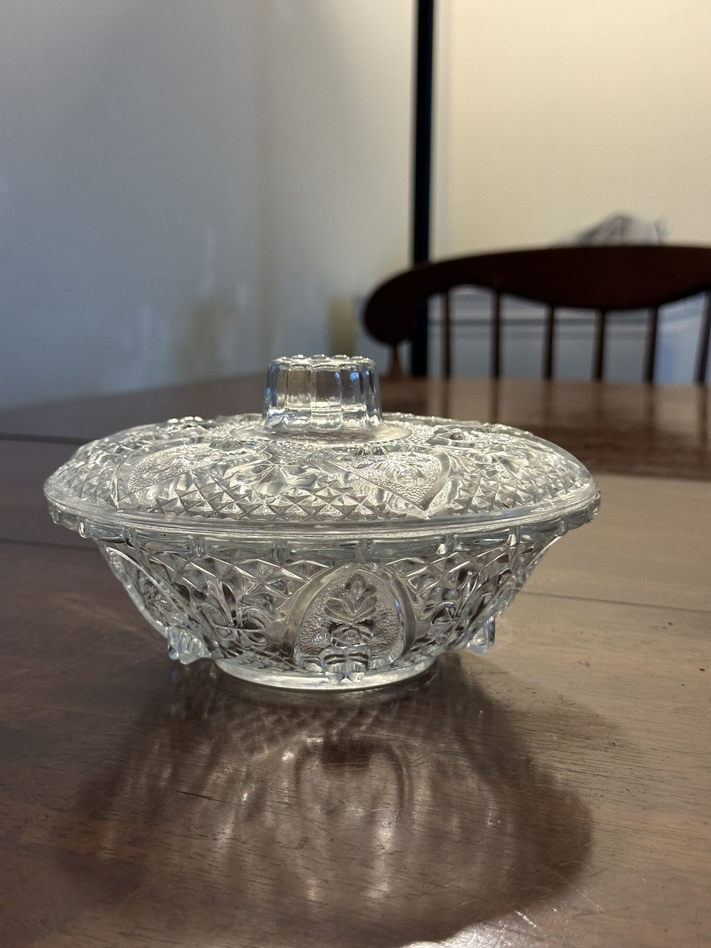 Crystal Bowl And Plate. 