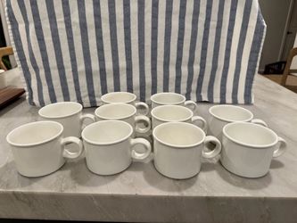 Set of 10 Midwinter England White Mugs