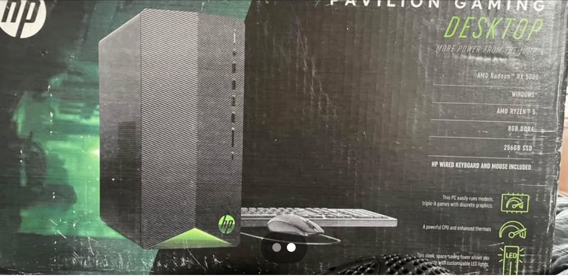Hp Pavilion Desktop Computer With Wireless LED Steel Series Mouse And A One Handed Wireless Mechanical Keyboard