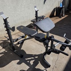 Golds gym Olympic bench and squat rack