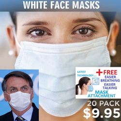 WHITE FACE MASKS