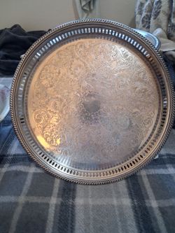 Antique Silver Serving Tray