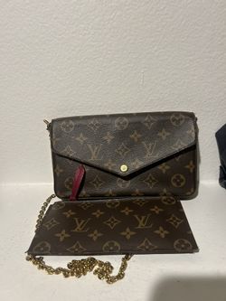 Louis Vuitton Small Purse w/ Wallet & Chain Strap – Authentic