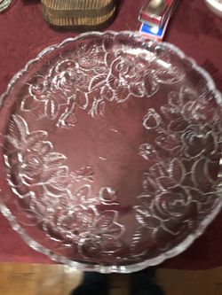 Crystal serving platter