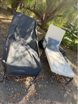 Two outdoor sun/lounge chairs