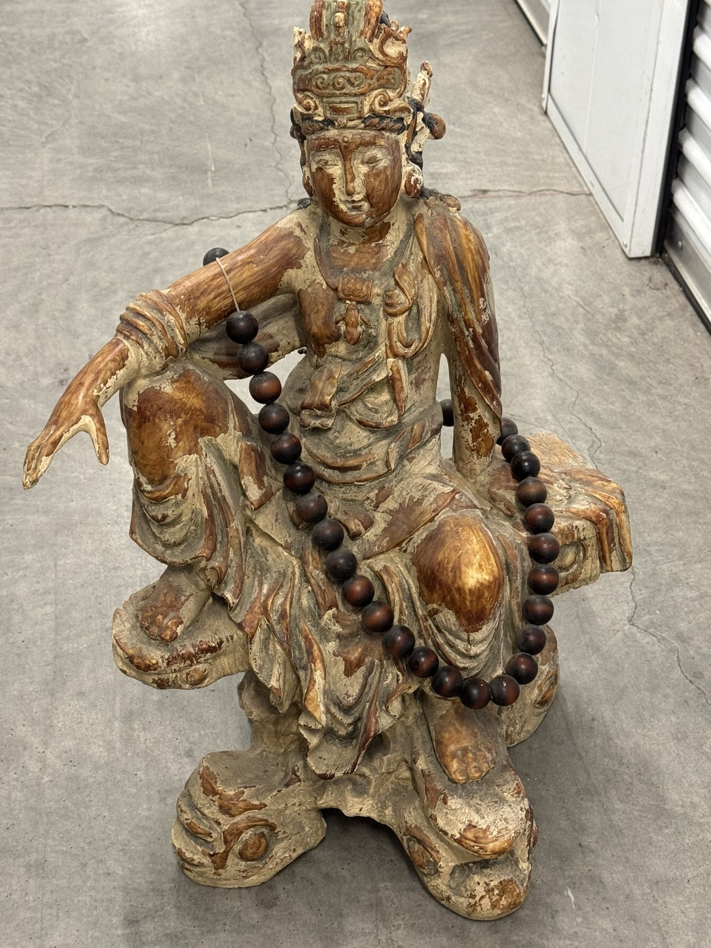 Chinese Tibetan Buddhism guanyin Buddha statue 31" Tall Made Of Resin