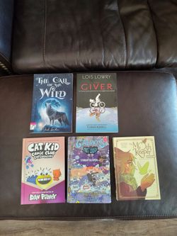 Teen books cat kid, into the wild, the giver, the Mothkeeper, and Galaxy's most wanted